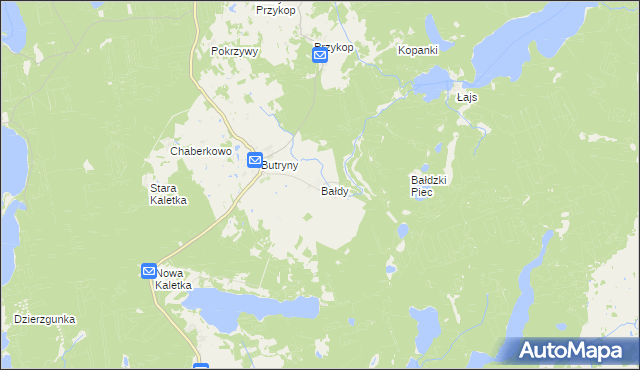 mapa Bałdy, Bałdy na mapie Targeo