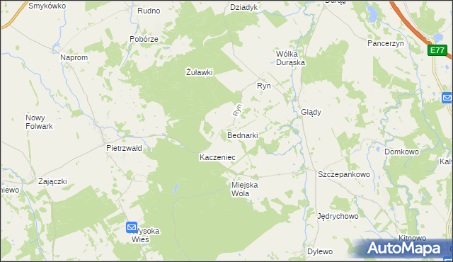 mapa Bednarki, Bednarki na mapie Targeo