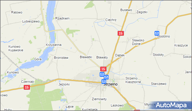 mapa Bławaty, Bławaty na mapie Targeo