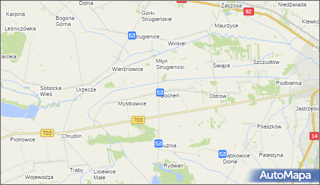 mapa Bocheń, Bocheń na mapie Targeo