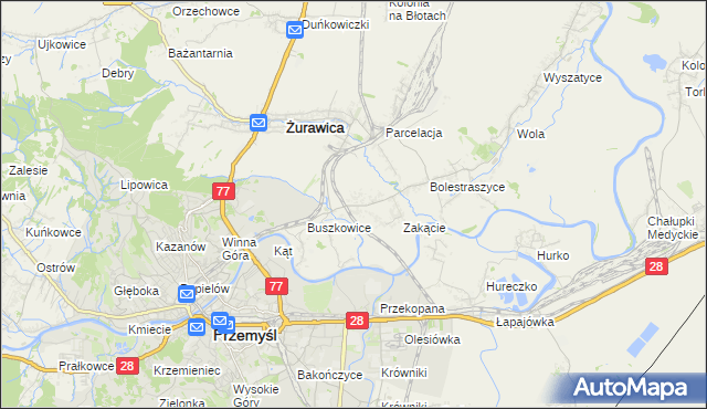 mapa Buszkowiczki, Buszkowiczki na mapie Targeo