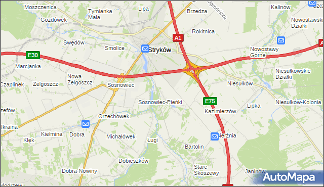 mapa Cesarka, Cesarka na mapie Targeo