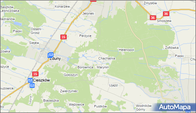 mapa Chachalnia, Chachalnia na mapie Targeo