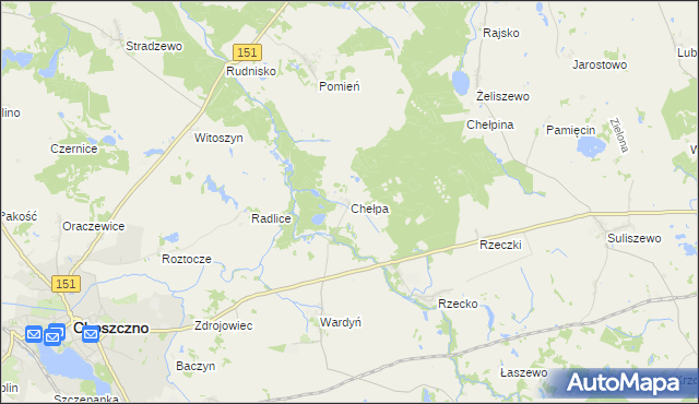 mapa Chełpa, Chełpa na mapie Targeo