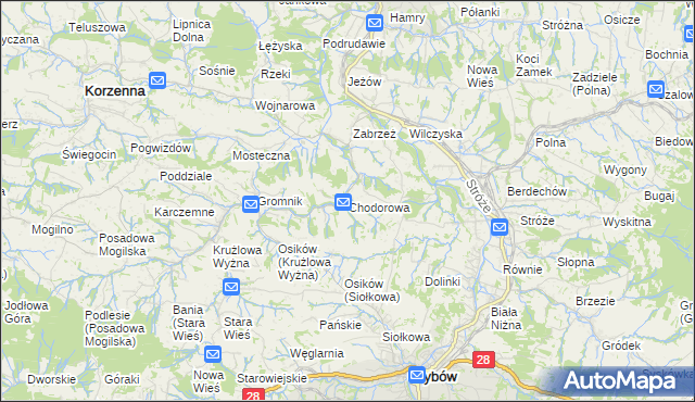 mapa Chodorowa, Chodorowa na mapie Targeo