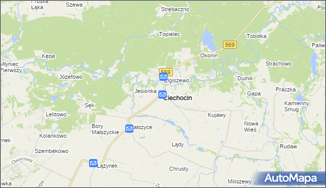 mapa Ciechocin powiat golubsko-dobrzyński, Ciechocin powiat golubsko-dobrzyński na mapie Targeo