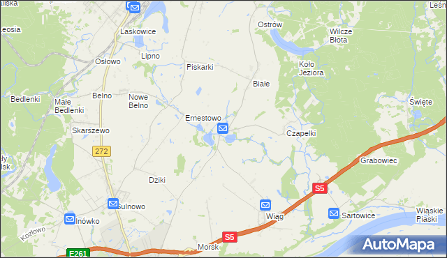 mapa Czaple gmina Świecie, Czaple gmina Świecie na mapie Targeo