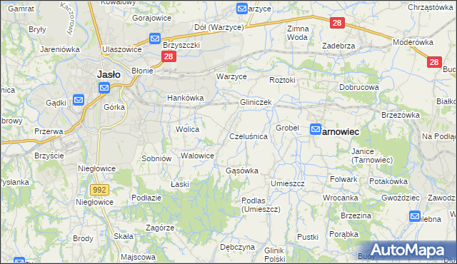 mapa Czeluśnica, Czeluśnica na mapie Targeo