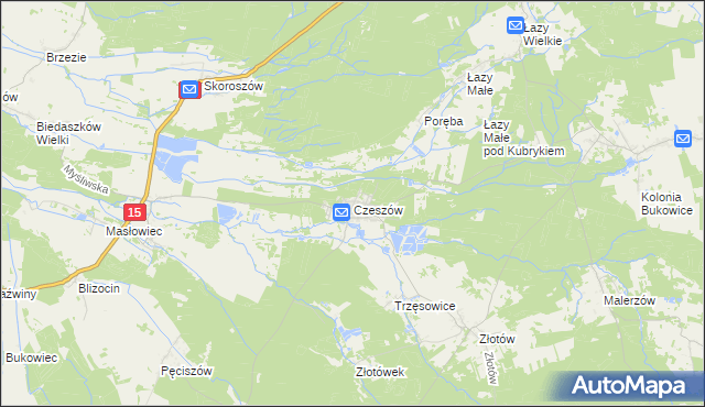 mapa Czeszów, Czeszów na mapie Targeo