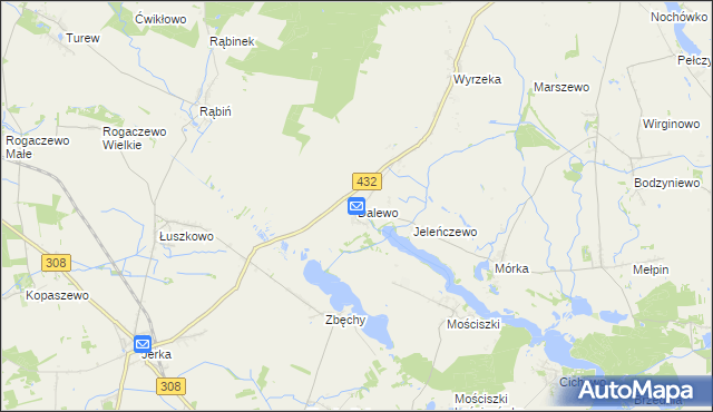 mapa Dalewo gmina Śrem, Dalewo gmina Śrem na mapie Targeo