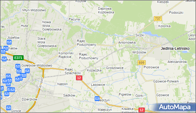 mapa Dawidów gmina Jedlnia-Letnisko, Dawidów gmina Jedlnia-Letnisko na mapie Targeo