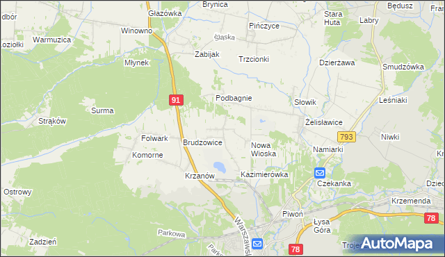 mapa Dziewki, Dziewki na mapie Targeo