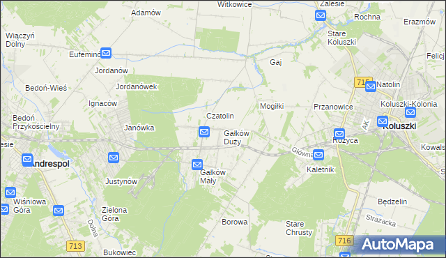 mapa Gałków Duży, Gałków Duży na mapie Targeo