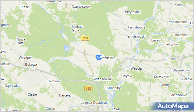 mapa Gnieździska, Gnieździska na mapie Targeo