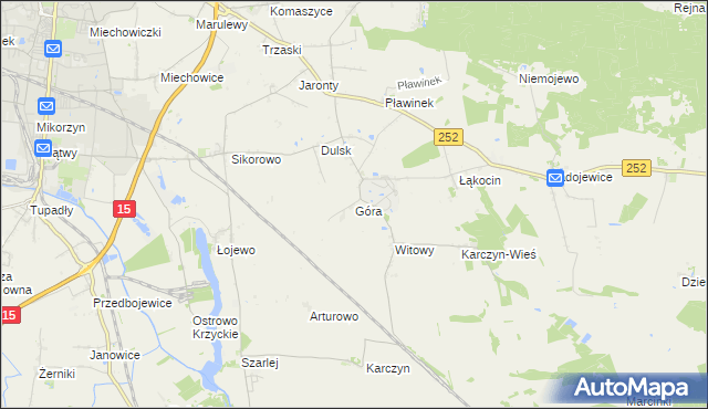 mapa Góra gmina Inowrocław, Góra gmina Inowrocław na mapie Targeo