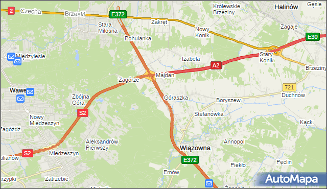 mapa Góraszka, Góraszka na mapie Targeo