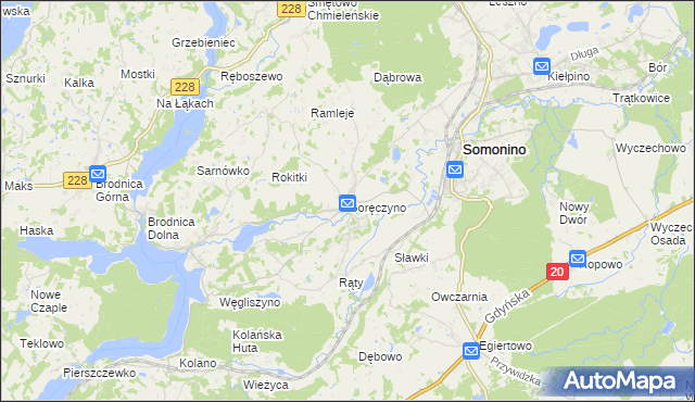 mapa Goręczyno, Goręczyno na mapie Targeo