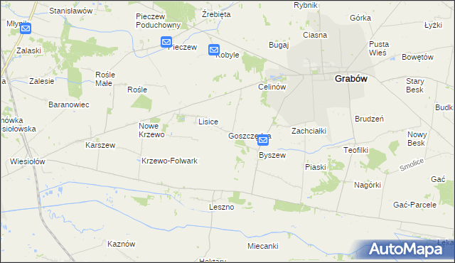mapa Goszczędza, Goszczędza na mapie Targeo