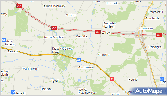 mapa Grochówka Kolonia, Grochówka Kolonia na mapie Targeo