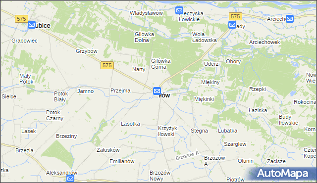 mapa Iłów, Iłów na mapie Targeo