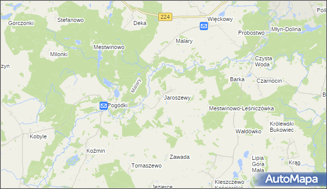 mapa Jaroszewy, Jaroszewy na mapie Targeo