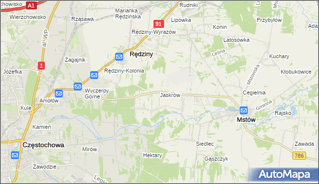 mapa Jaskrów, Jaskrów na mapie Targeo