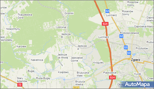 mapa Jedlicze A, Jedlicze A na mapie Targeo