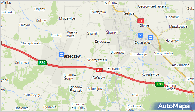 mapa Julianki, Julianki na mapie Targeo