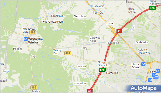 mapa Kalej, Kalej na mapie Targeo