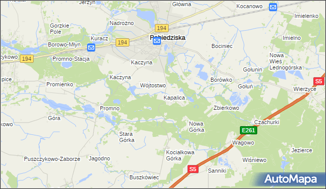 mapa Kapalica, Kapalica na mapie Targeo