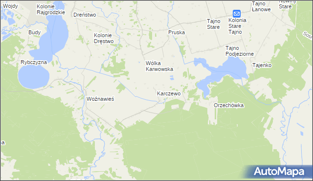 mapa Karczewo gmina Rajgród, Karczewo gmina Rajgród na mapie Targeo