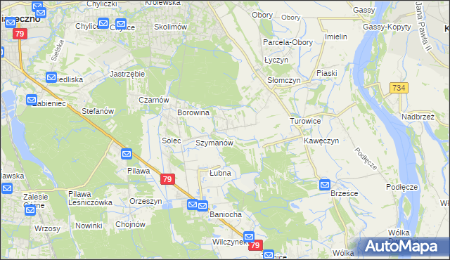 mapa Kawęczynek gmina Konstancin-Jeziorna, Kawęczynek gmina Konstancin-Jeziorna na mapie Targeo