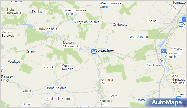 mapa Kępa Borzechowska, Kępa Borzechowska na mapie Targeo