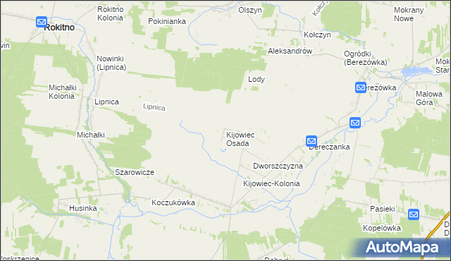 mapa Kijowiec Osada, Kijowiec Osada na mapie Targeo