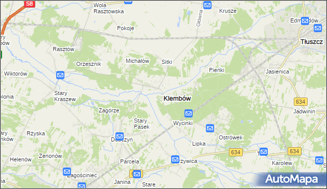 mapa Klembów, Klembów na mapie Targeo