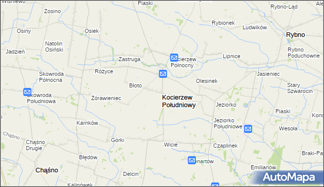 mapa Kocierzew Południowy, Kocierzew Południowy na mapie Targeo