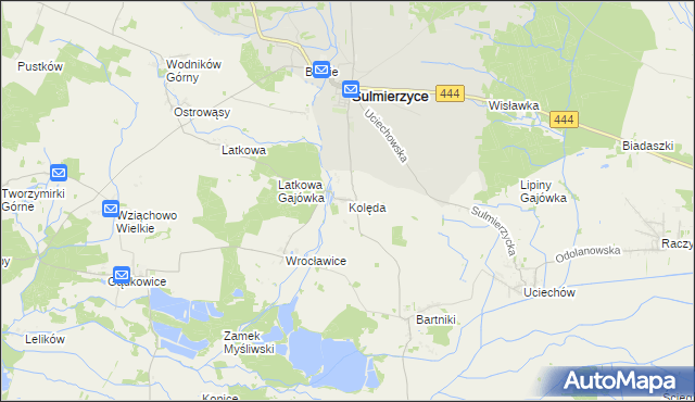 mapa Kolęda, Kolęda na mapie Targeo