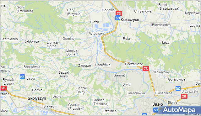 mapa Krajowice, Krajowice na mapie Targeo