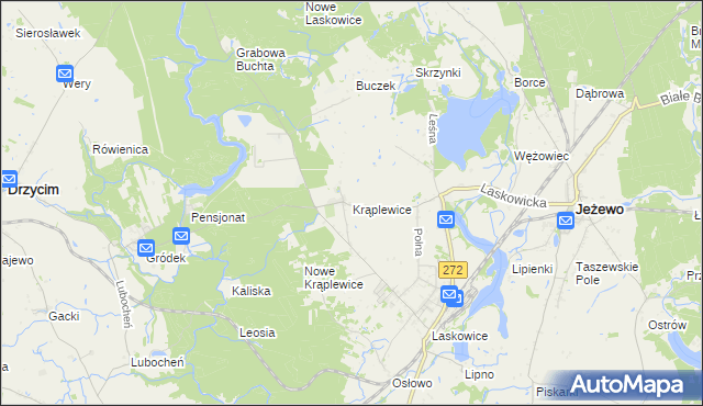 mapa Krąplewice, Krąplewice na mapie Targeo