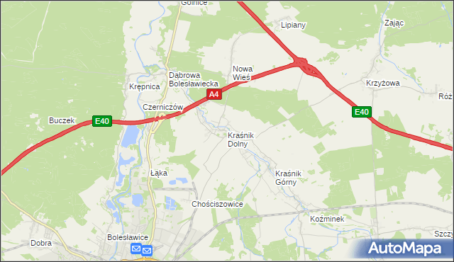 mapa Kraśnik Dolny, Kraśnik Dolny na mapie Targeo