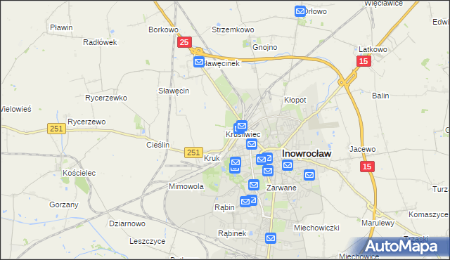 mapa Kruśliwiec, Kruśliwiec na mapie Targeo