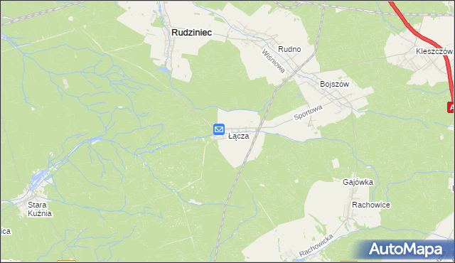 mapa Łącza, Łącza na mapie Targeo