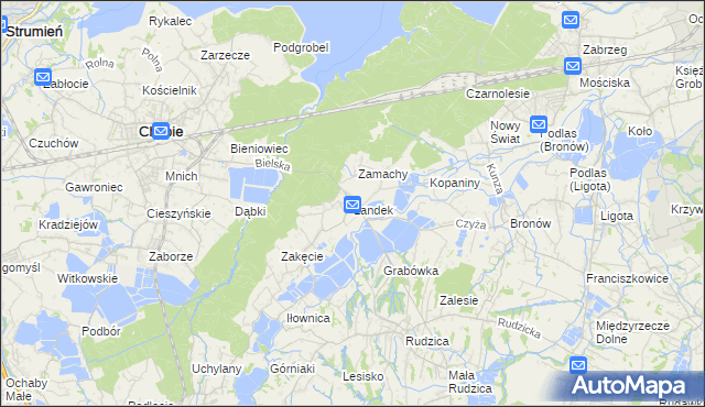 mapa Landek, Landek na mapie Targeo