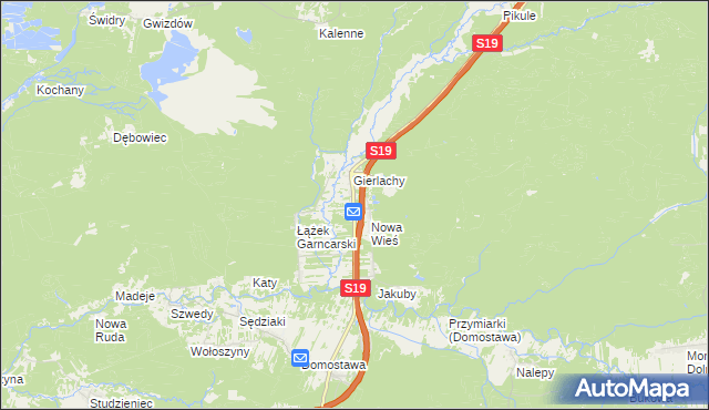 mapa Łążek Ordynacki, Łążek Ordynacki na mapie Targeo