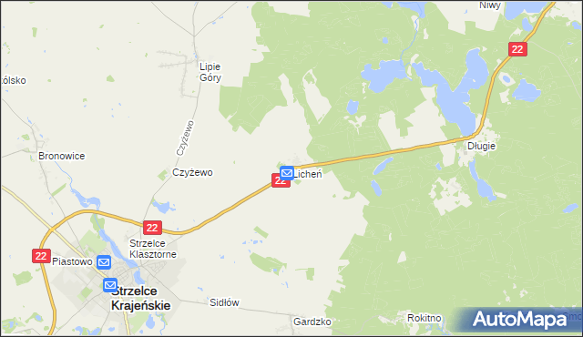 mapa Licheń, Licheń na mapie Targeo