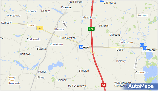 mapa Lisewo powiat chełmiński, Lisewo powiat chełmiński na mapie Targeo