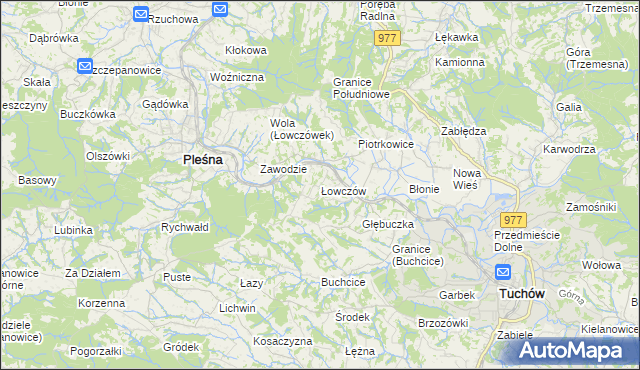 mapa Łowczów, Łowczów na mapie Targeo