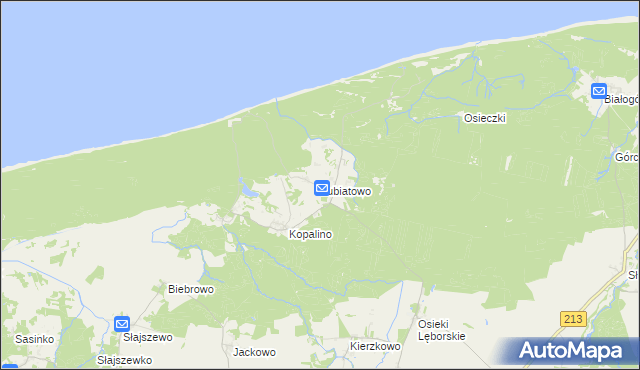 mapa Lubiatowo gmina Choczewo, Lubiatowo gmina Choczewo na mapie Targeo