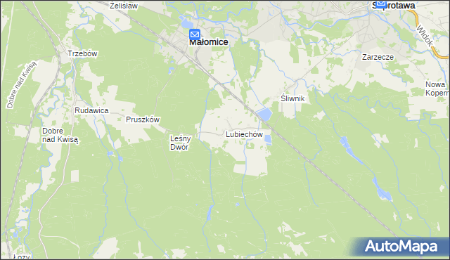 mapa Lubiechów, Lubiechów na mapie Targeo