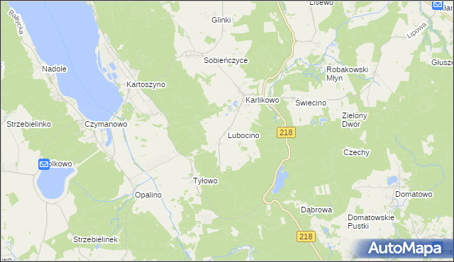 mapa Lubocino, Lubocino na mapie Targeo